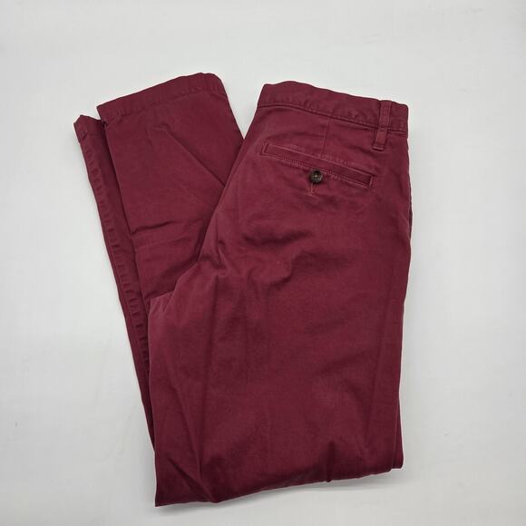 14th & Union Flat Front  Chino Pant Red Men's 34x30 - Picture 8 of 9